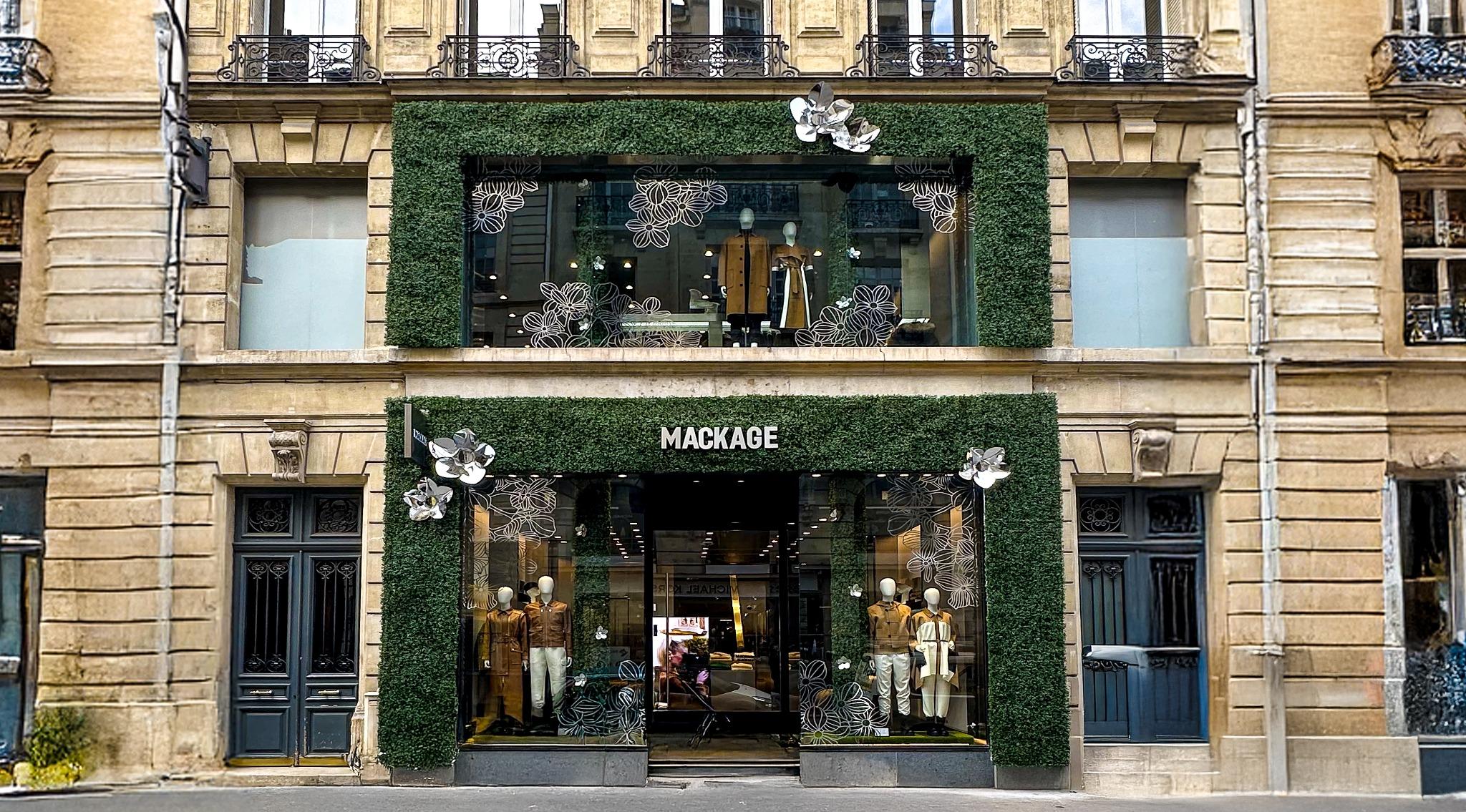 Habillage façade Mackage paris