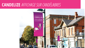 Candelize Affichage sur candélabres