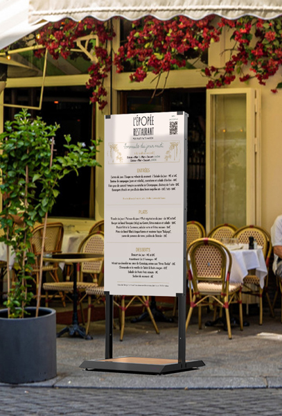 Totem pancarte menu restaurant